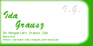 ida grausz business card